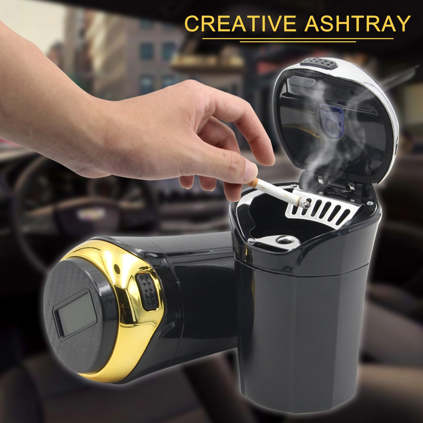 DriveGrip LED Car Ashtray